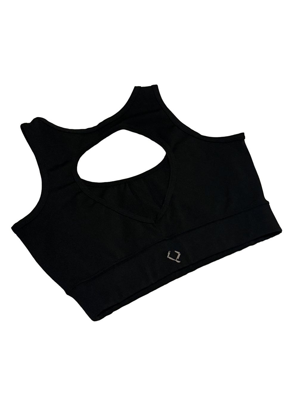 BSP black‎ Open-Back Performance Bodysuit Crop Top